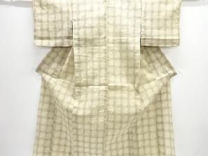 幾何学模様織り出し夏着物